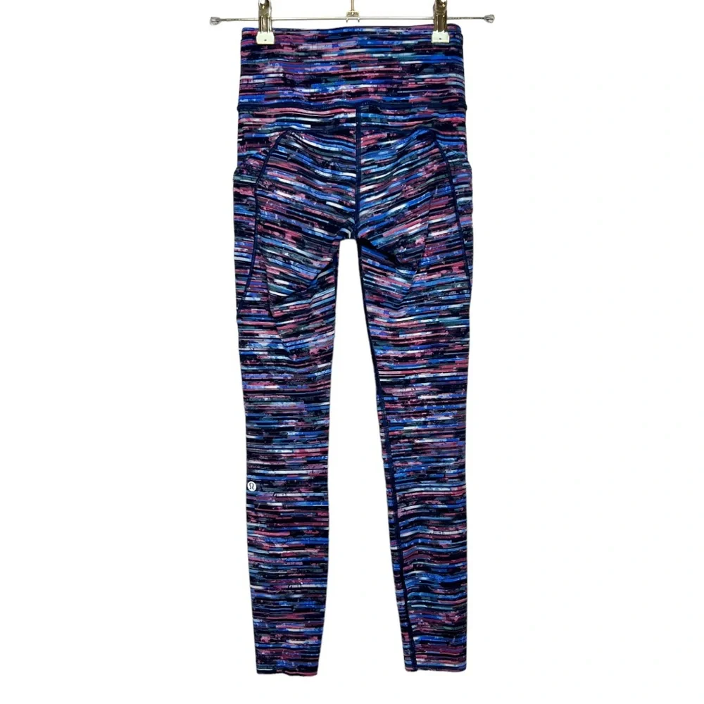 LULULEMON Fast‎ And Free 7/8 Tight II Hinshu Alpine. Size 2